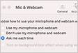 Microphone and Webcam Citrix Workspace app for Ma